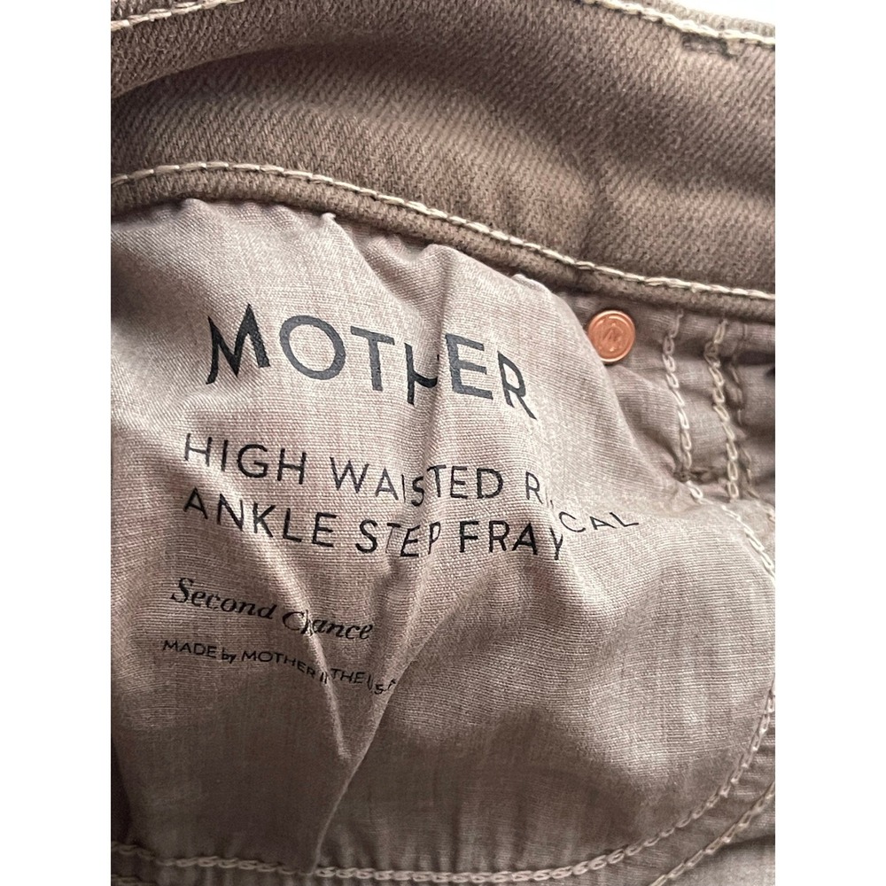 Mother The Insider Crop Step‎ Fray Jeans Capers Brown High Waisted Size 27 NEW - Picture 8 of 12